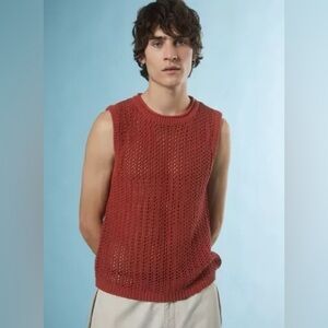 Urban Outfitters Men’s BDG Garden Crochet Open Knit Tank Top
